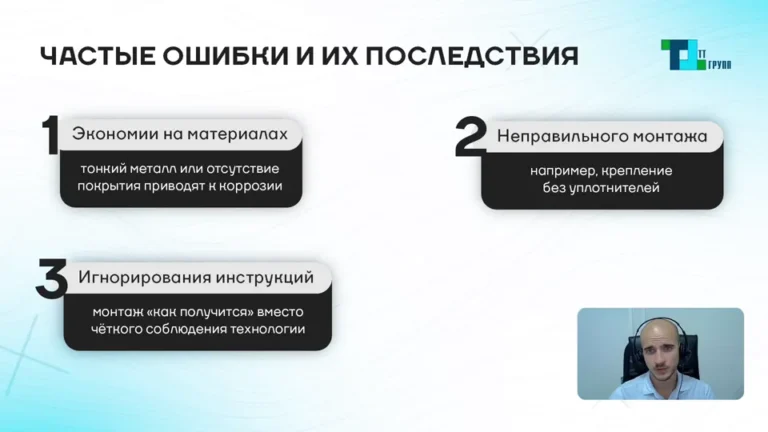 Фасонные элементы сэндвич-панелей: виды и ошибки монтажа